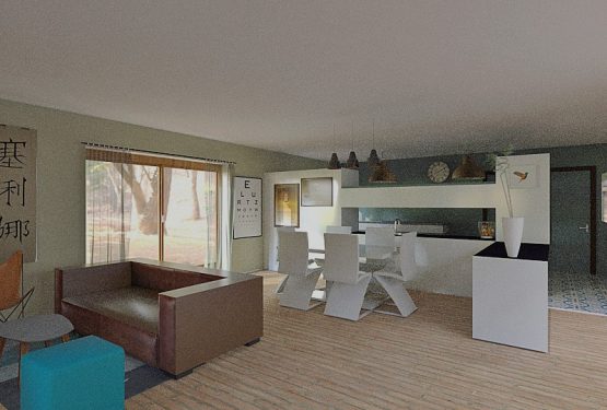 Rénovation de la pièce a vivre d’une longére, par Homedag Design Intérieur