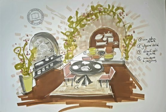 CROQUIS VISITE CONSEIL, par DELOCHE DESIGN (Pinkspace Severine DELOCHE)